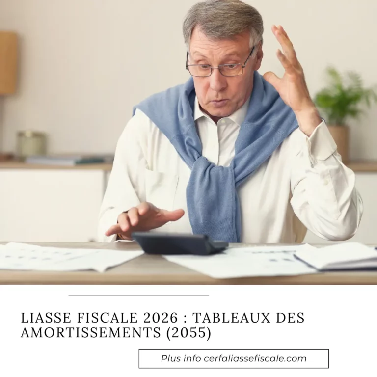Liasse fiscale 2026  : tableaux des amortissements (2055)