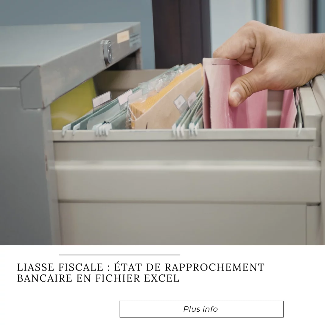 Liasse fiscale : état de rapprochement bancaire en fichier Excel
