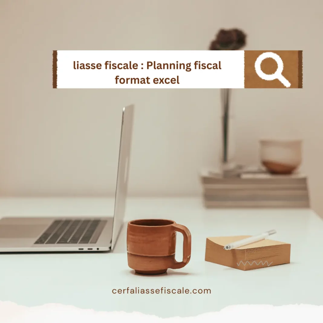 liasse fiscale : Planning fiscal format excel