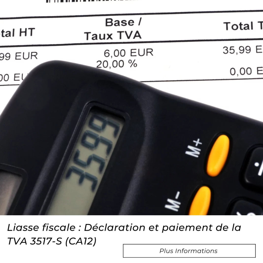 Liasse fiscale : Déclaration et paiement de la TVA 3517-S (CA12)