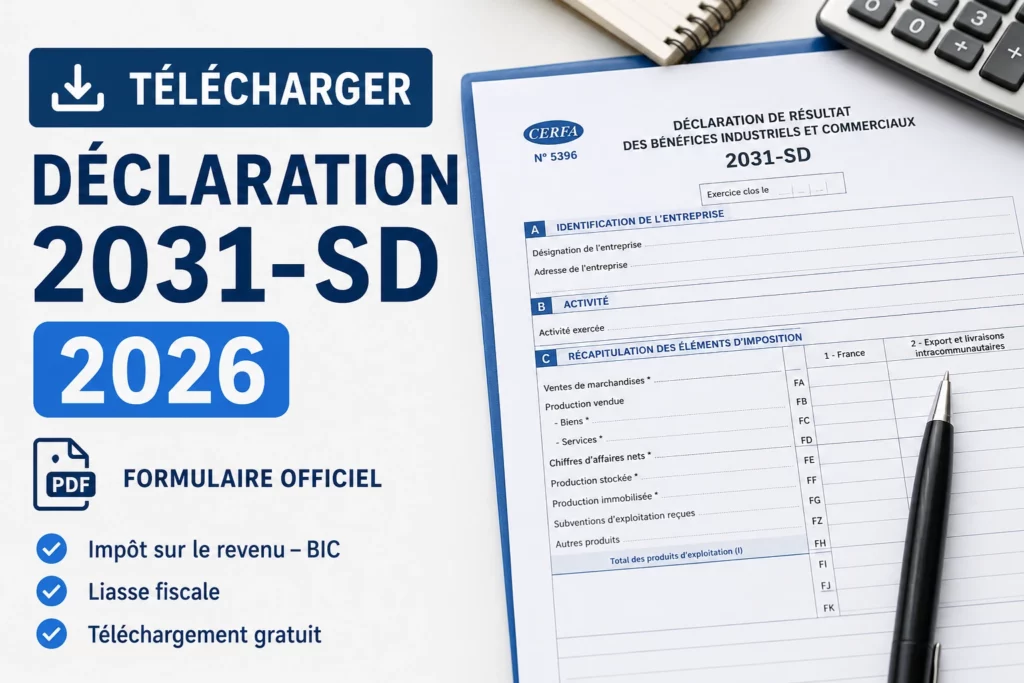 Télécharger déclaration 2031-SD 2026