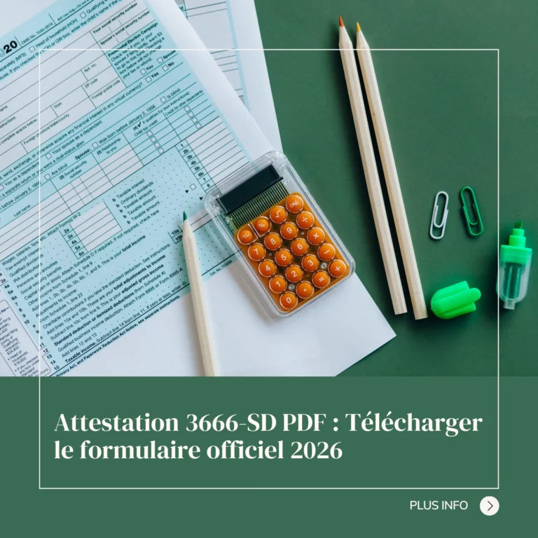 Attestation 3666-SD PDF : Télécharger le formulaire officiel 2026