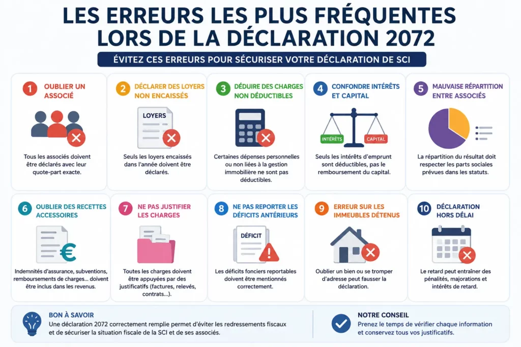 Déclaration 2072 SCI : Comment Remplir et Déposer la Liasse Fiscale en 2026 ? 2 Erreurs fréquentes lors de la déclaration 2072