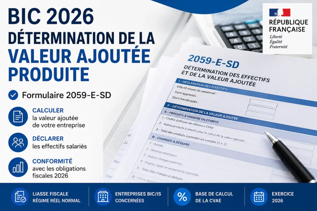 Formulaire 2059-E-SD : Détermination des effectifs et de la valeur ajoutée 2026 2 Formulaire 2059-E-SD : Détermination des effectifs et de la valeur ajoutée