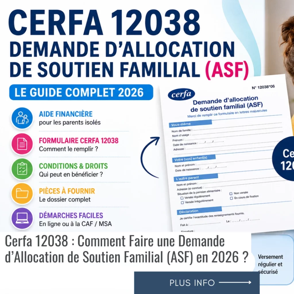 Cerfa 12038 : Comment Faire une Demande d’Allocation de Soutien Familial (ASF) en 2026 ? 1 Cerfa 12038 Comment Faire une Demande d’Allocation de Soutien Familial (ASF) en 2026