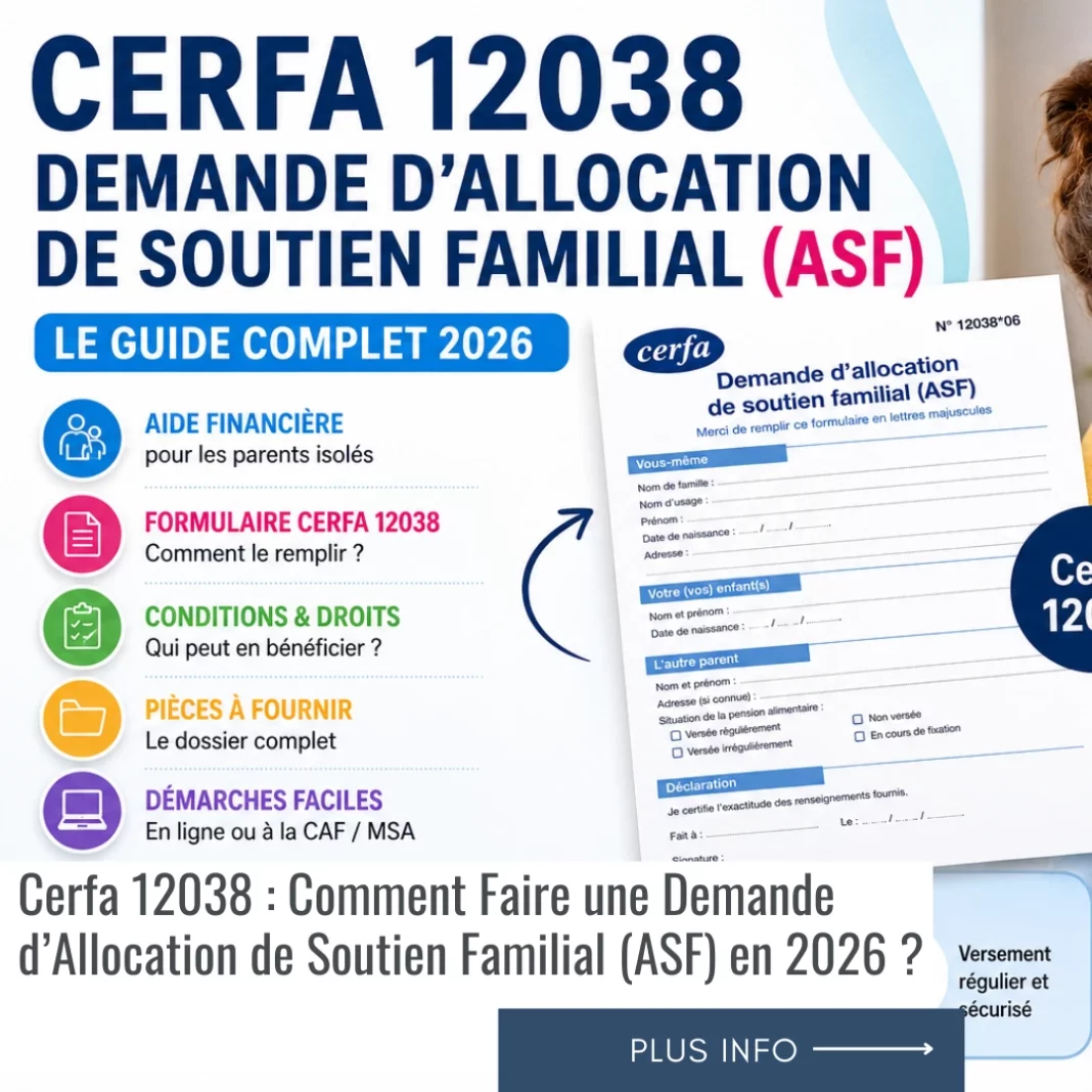 Cerfa 12038 Comment Faire une Demande d’Allocation de Soutien Familial (ASF) en 2026