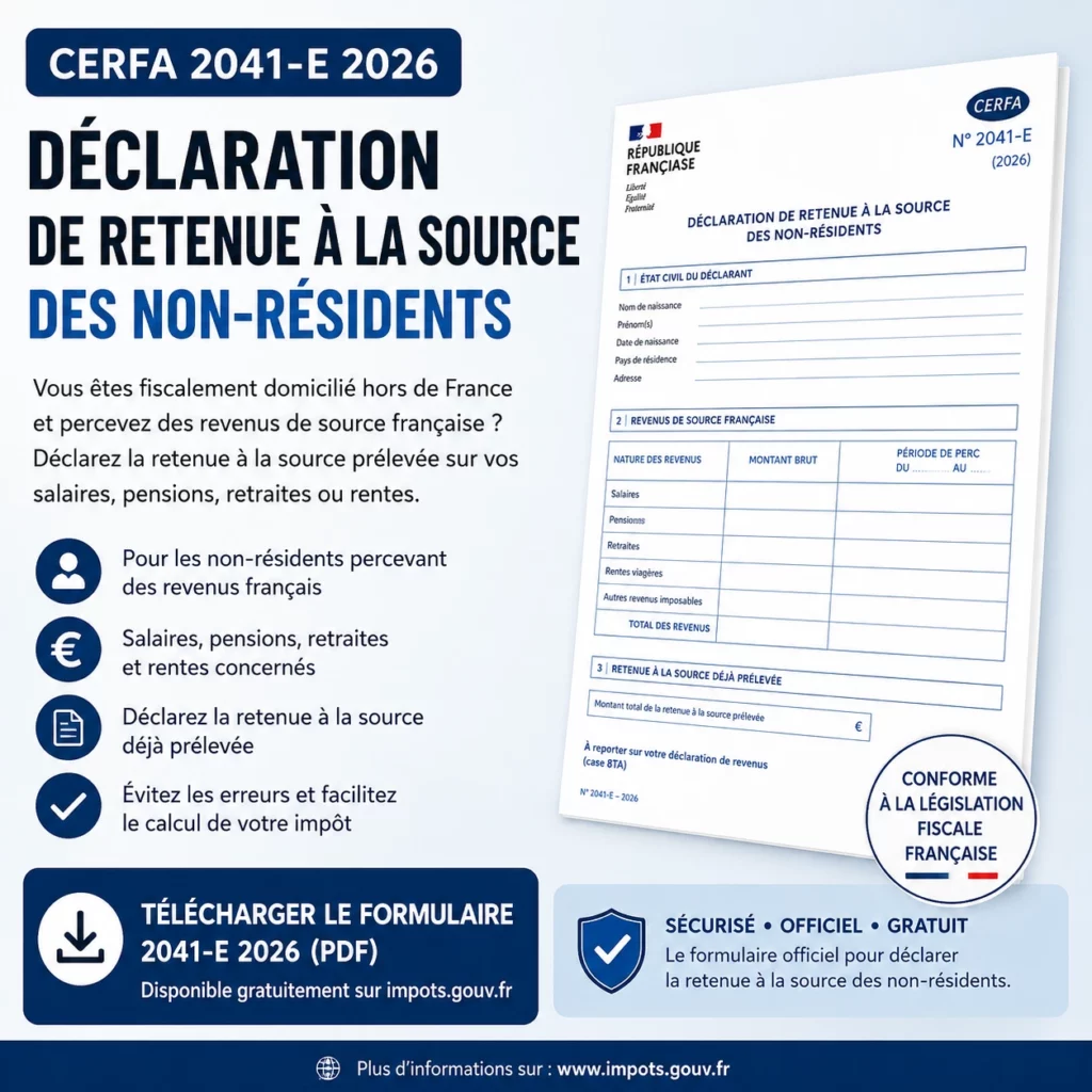 Télécharger le formulaire 2041-E 2026