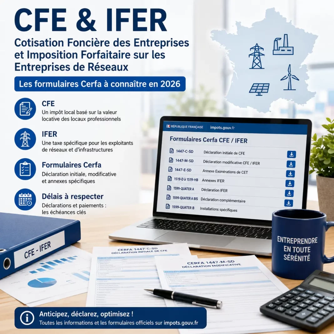 Cotisation foncière des entreprises (CFE) et IFER tout comprendre aux formulaires Cerfa en 2026