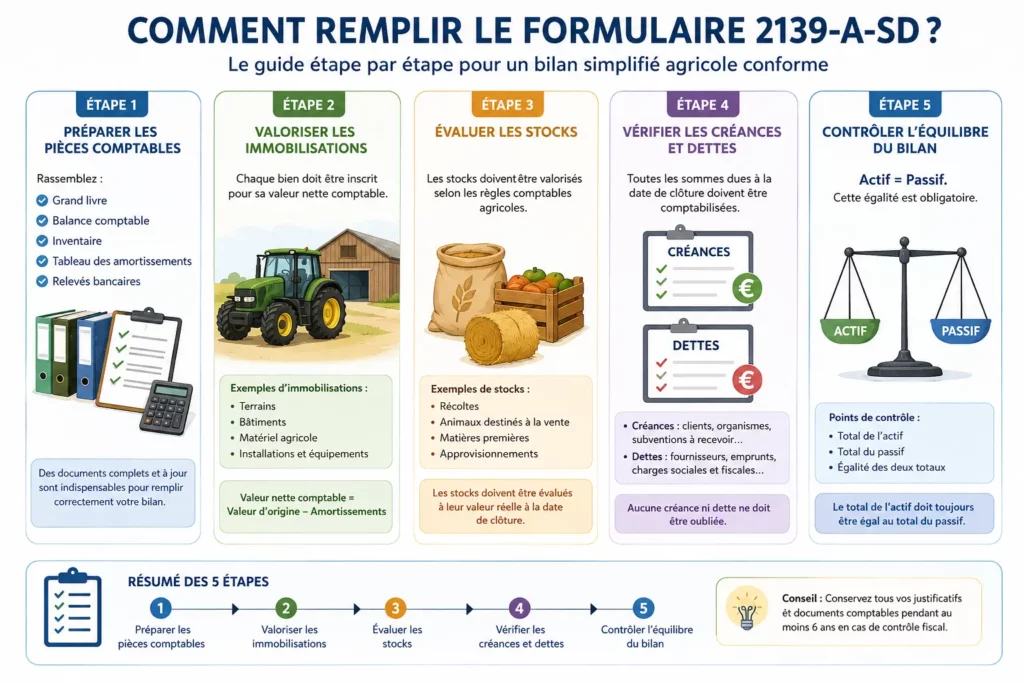 Bilan simplifié agricole : comprendre et télécharger le formulaire 2139-A-SD 2 Guide étape par étape pour le bilan