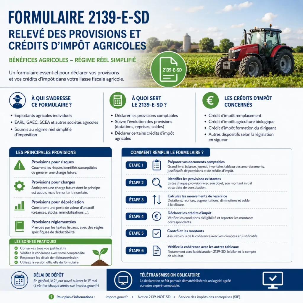 Les délais de dépôt du formulaire 2139-E-SD