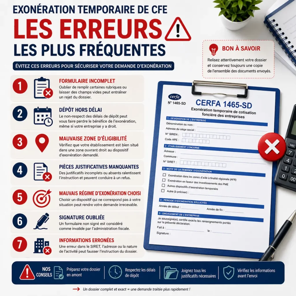 Les erreurs fréquentes à évite