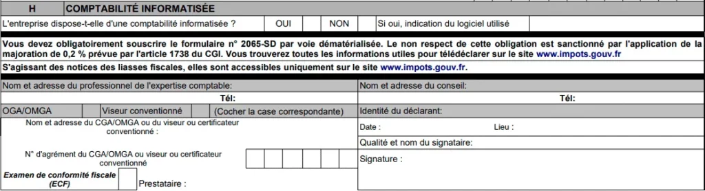 formulaire 2065 H