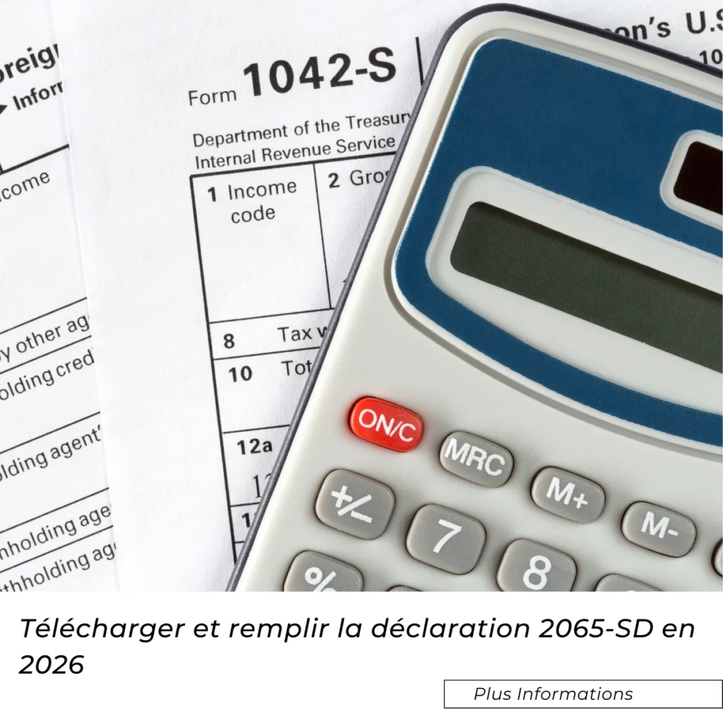 Télécharger et remplir la déclaration 2065-SD en 2026
