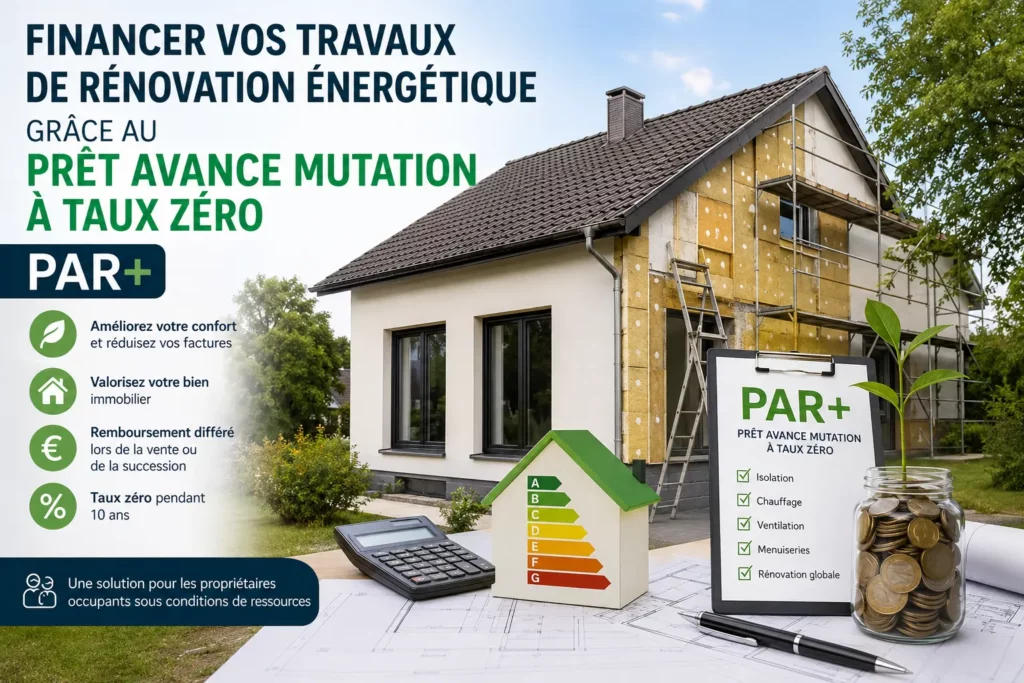 Prêt avance mutation à taux zéro (PAR+) en 2026 : conditions, montant et avantages pour financer votre rénovation énergétique