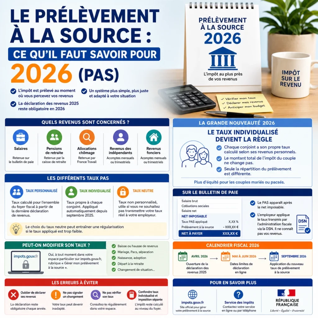 Prélèvement à la source 2026 expliqué az