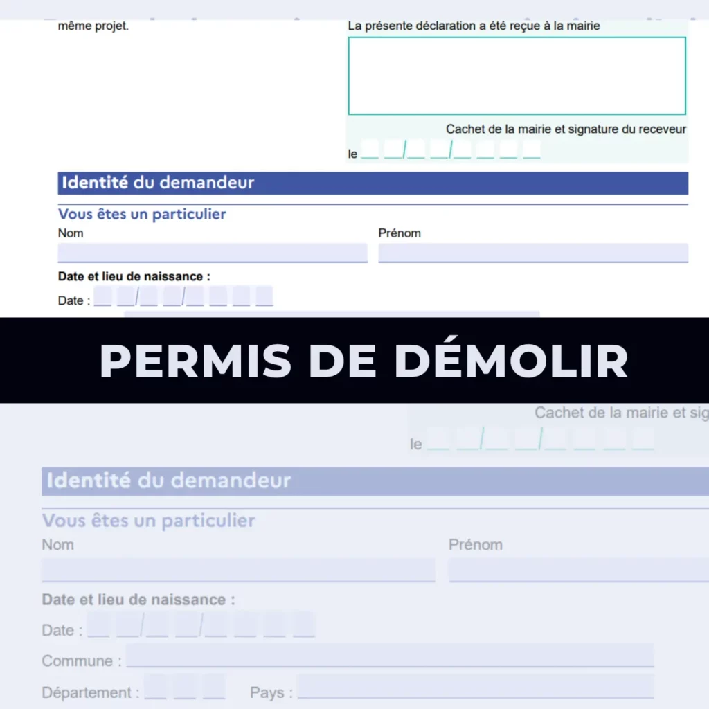 Permis de demolir Le formulaire Cerfa 13405·13 a telecharger 1