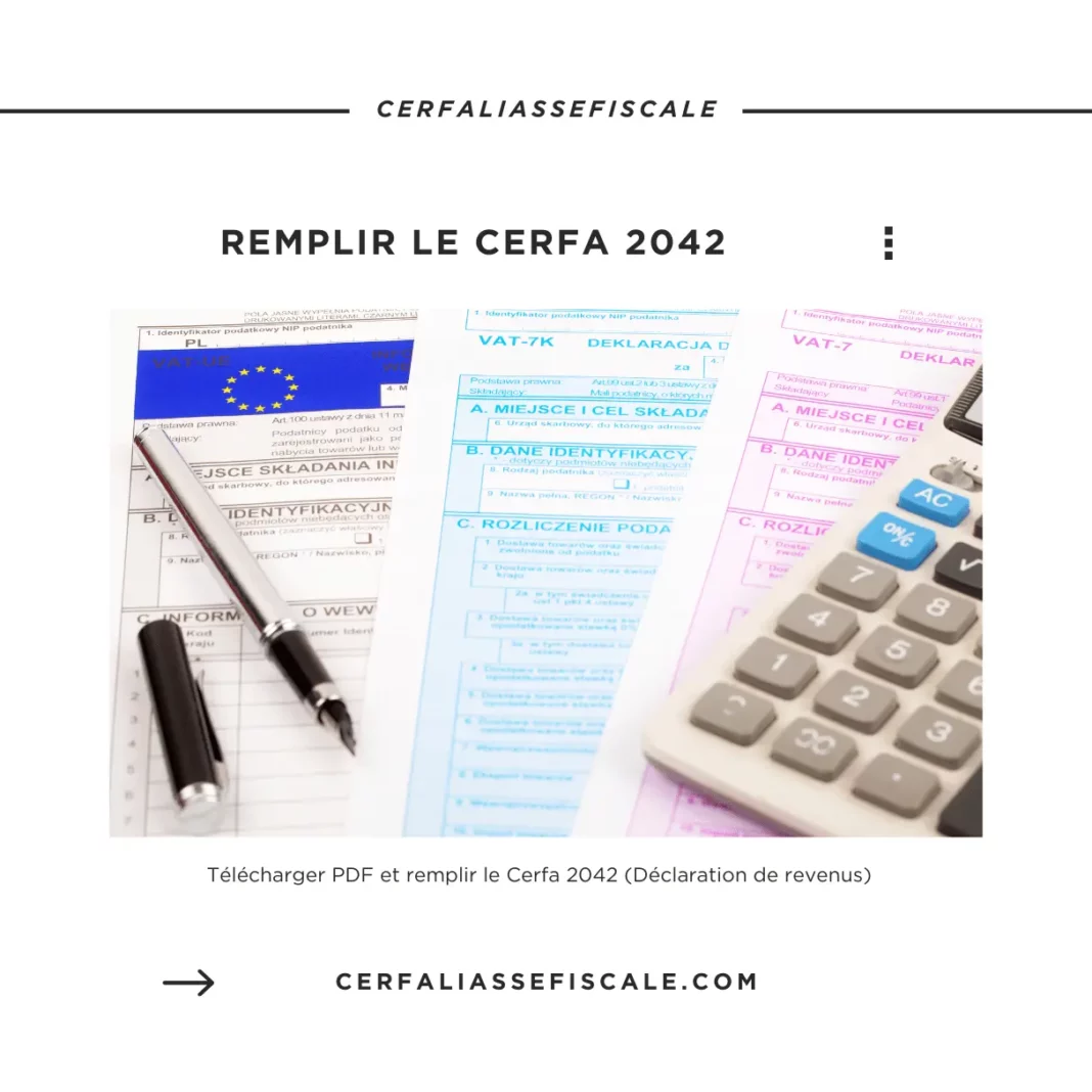Télécharger PDF et remplir le Cerfa 2042 (Déclaration de revenus)