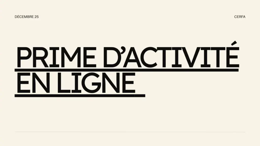 Prime dactivite en ligne