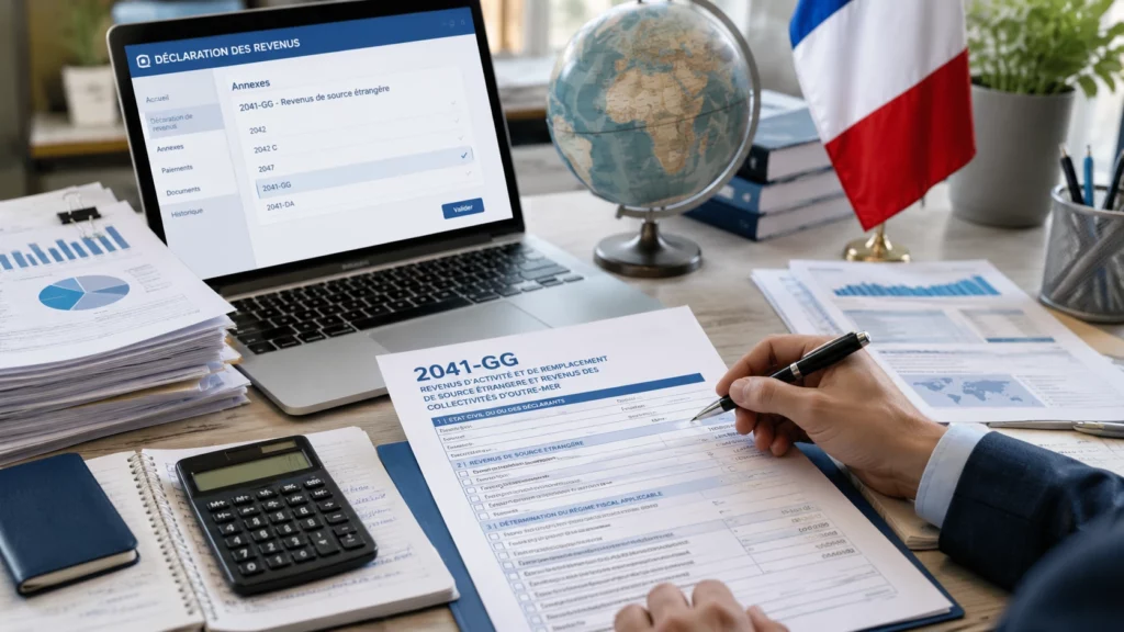 Cerfa 2041-GG : Revenus de source étrangère et revenue provenant des collectivités d'outre mer 2 e formulaire Cerfa 2041-GG permet de déterminer