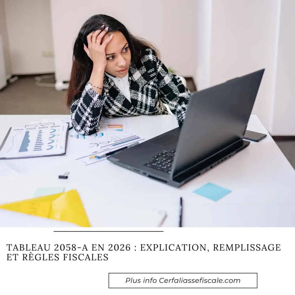 Tableau 2058-A en 2026 : explication, remplissage et règles fiscales 1 Tableau 2058 A en 2026 explication remplissage et regles fiscales