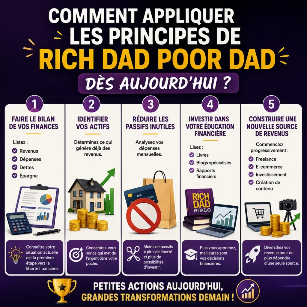 Comment Rich Dad Poor Dad peut transformer votre vision de l’argent ? 3 Comment appliquer les principes financiers