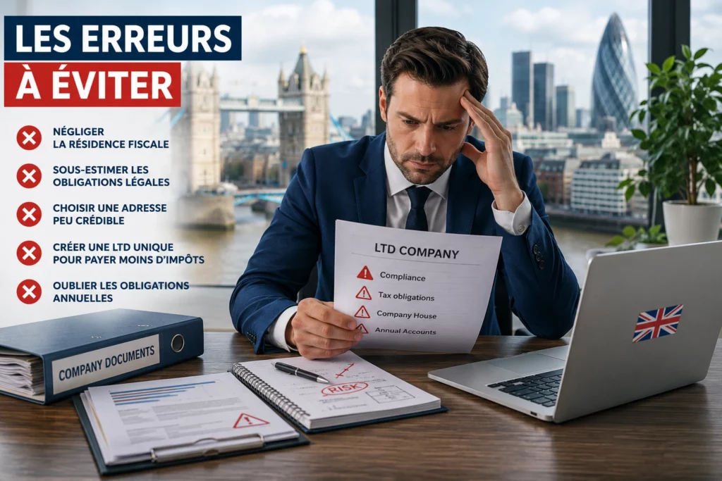 Création LTD Londres : Guide 2026 pour les Entrepreneurs Français 3 Erreurs à éviter en entreprise