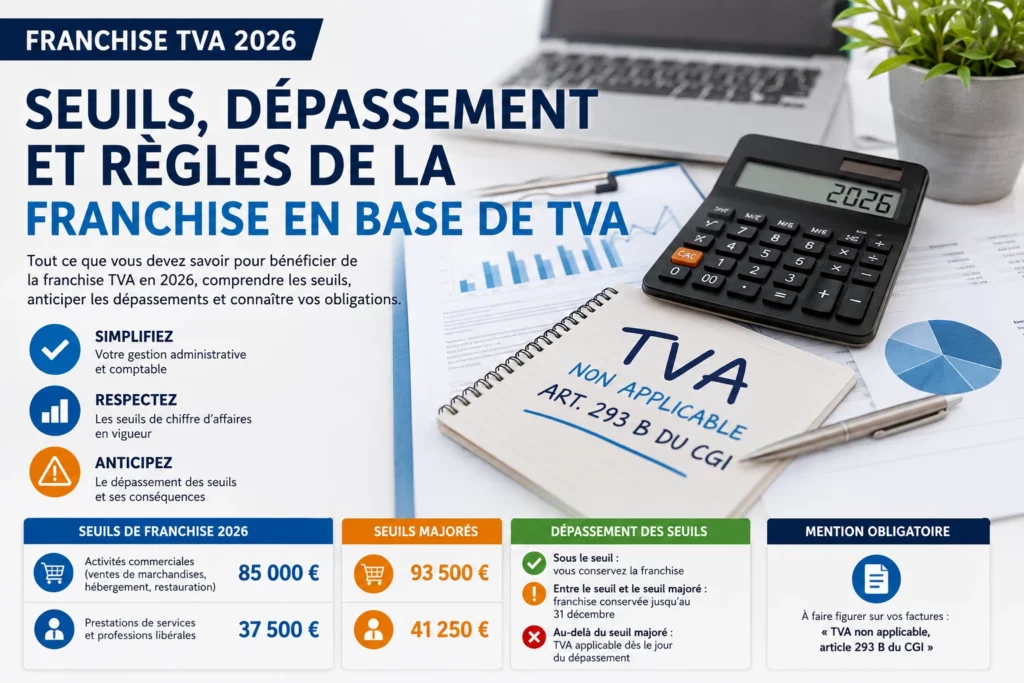 Franchise TVA 2026 gestion et seuils