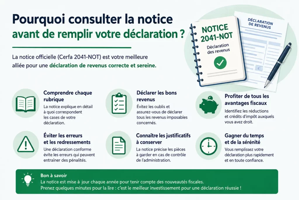 Pourquoi consulter la notice avant de remplir votre déclaration
