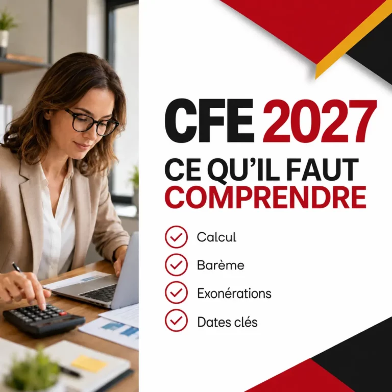CFE 2027 : calcul, barème, exonérations et dates